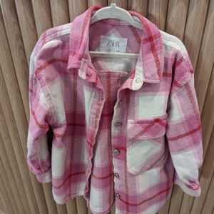 Zara Girls Plaid Jacket/Shacket, Size 6